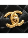 Black caviar gold chain small flap shoulder bag - CHANEL - BALAAN 7