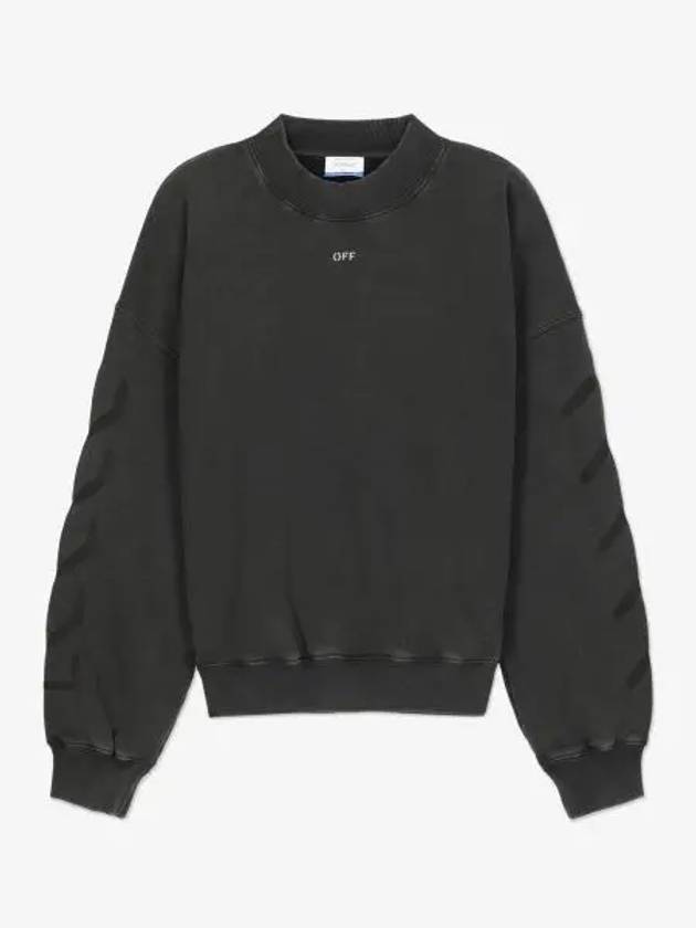 Print Cotton Sweatshirt Black - OFF WHITE - BALAAN 2