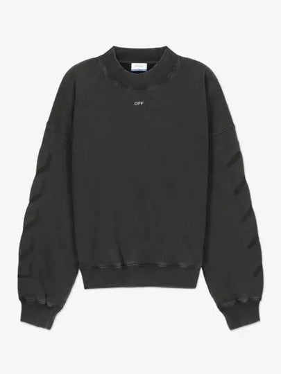 Print Cotton Sweatshirt Black - OFF WHITE - BALAAN 2