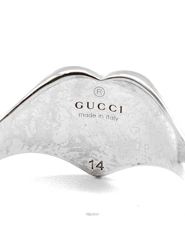 Interlocking Heart Silver Ring 645544 L651519 - GUCCI - BALAAN 5