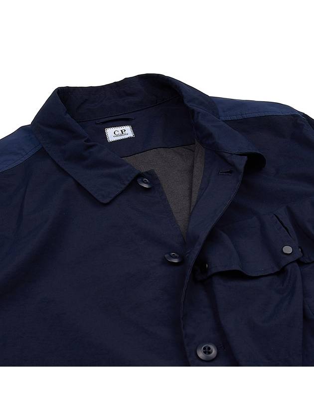 Men's Lens Wappen Tyrone Overfit Long Sleeve Shirt Jacket Navy - CP COMPANY - BALAAN 8