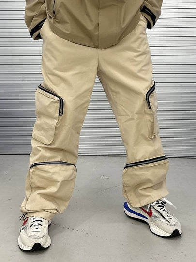 4 Pocket Wide Cotton Pants Snow Cream - PEACEOFMIND - BALAAN 2