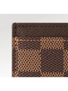 Damier Eben Single Card Wallet Brown - LOUIS VUITTON - BALAAN 3