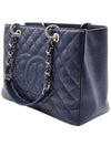 Chanel A50995 Navy Caviar Silver Chain Grand Shopping Shoulder Bag 15th - CHANEL - BALAAN 7