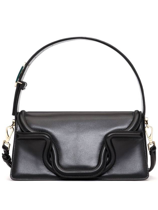 Sculpture Leather Shoulder Bag Black - VALENTINO - BALAAN 2