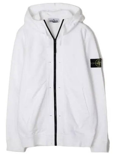 Brushed cotton fleece hooded zip up regular fit - STONE ISLAND - BALAAN 1