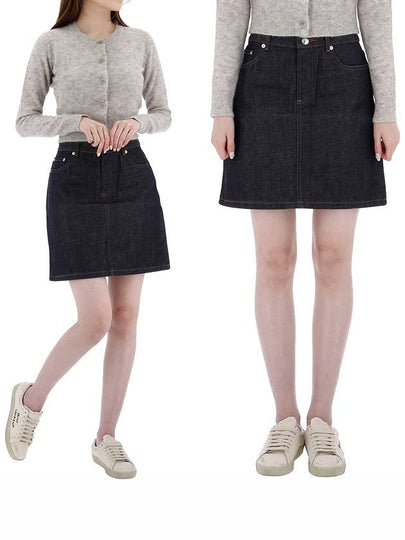 Women's Jupe Standard Denim H-Line Skirt - A.P.C. - BALAAN 2