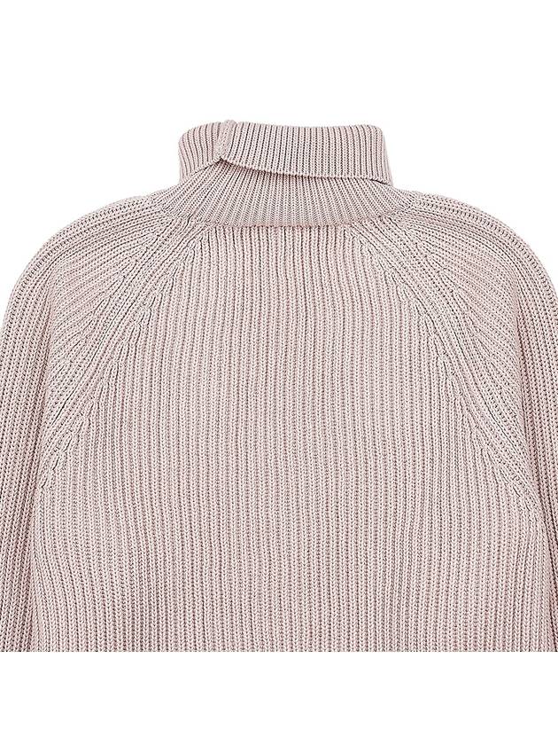 Cotton Wool Blend Turtleneck Rose - AMI - BALAAN 8