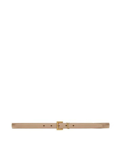 Monogram Square Leather Belt Beige - SAINT LAURENT - BALAAN 2