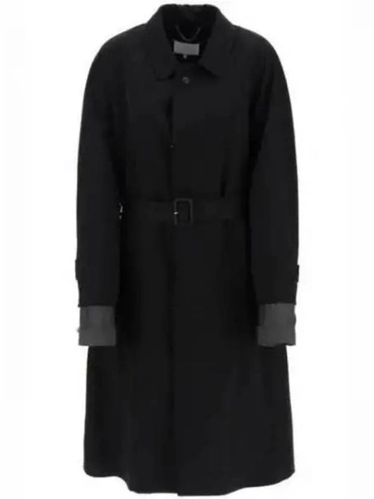 Wool Gabardine Trench Coat Black S67AH0043M35062900 - MAISON MARGIELA - BALAAN 1