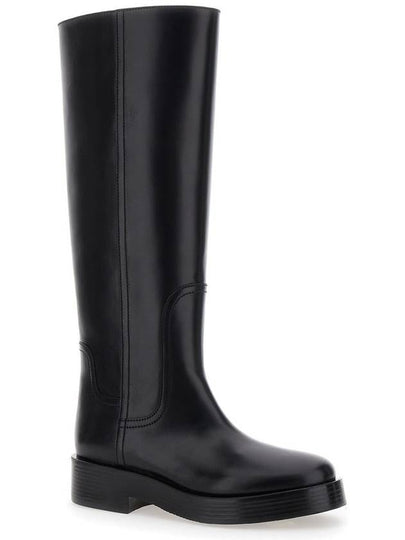 'Charlie' Black Knee High Boots In Leather Woman - CASADEI - BALAAN 2