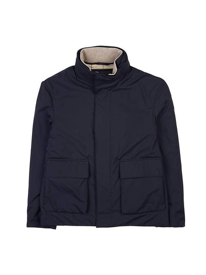 Winter Voyager Technical Fabric Bomber Jacket Navy - LORO PIANA - BALAAN 2