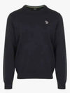 Zebra Patch Crew Neck Knit Top Navy - PAUL SMITH - BALAAN 2