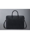 Pebble Grain Double Compartment Briefcase Black - THOM BROWNE - BALAAN 5