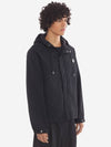 Hoodie Windbreaker in Nylon with Grey Fox Head Patch Black - MAISON KITSUNE - BALAAN 4