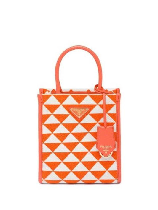 Symbol Jacquard Mini Bag Orange - PRADA - BALAAN 1