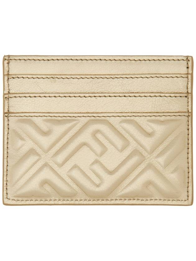 Baguette Leather Card Wallet Gold - FENDI - BALAAN 2