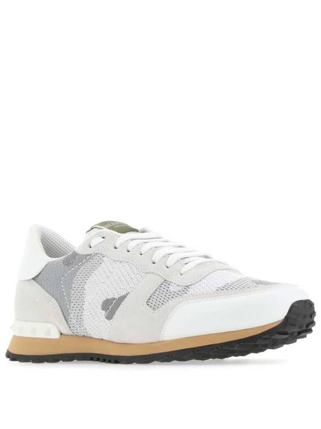 Rockrunner camouflage low top sneakers white - VALENTINO - BALAAN 3