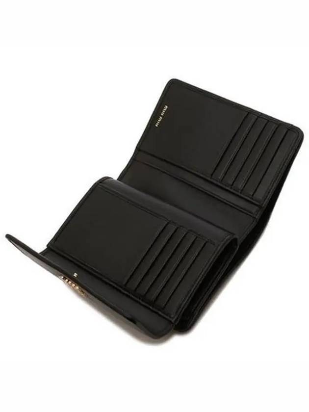 Materasse Nappa Leather Half Wallet Black - MIU MIU - BALAAN 6