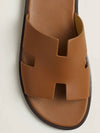 Izmir Leather Slippers Gold - HERMES - BALAAN 6