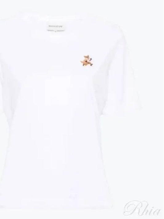 Speedy Fox Patch Comfort Short Sleeve T Shirt White - MAISON KITSUNE - BALAAN 2