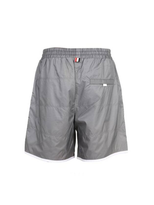 Ripstop Jersey Lining Track Shorts Grey - THOM BROWNE - BALAAN 4