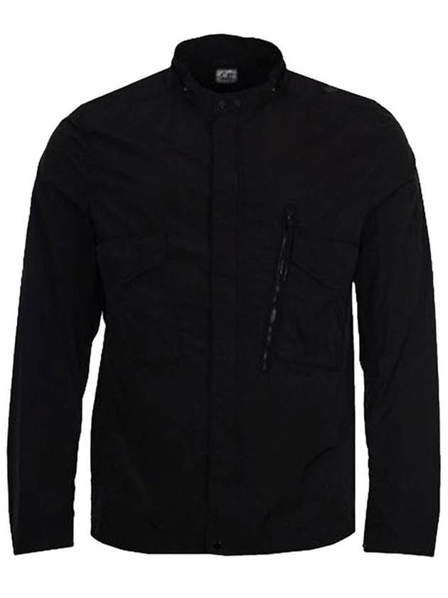 Goggle Hooded Jacket Black - CP COMPANY - BALAAN 1