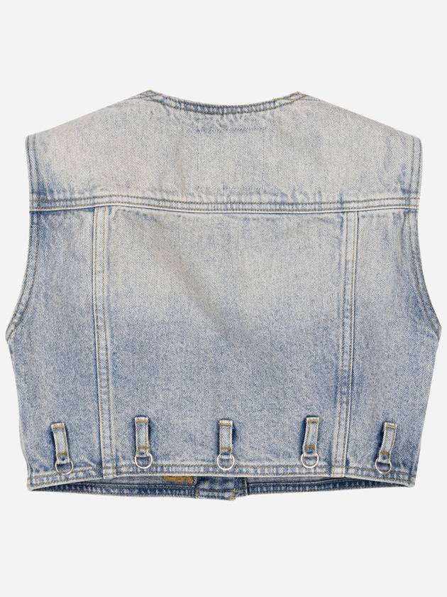 Courr ges Denim Vest Short Crop 124DBL153DE00167011 - COURREGES - BALAAN 2