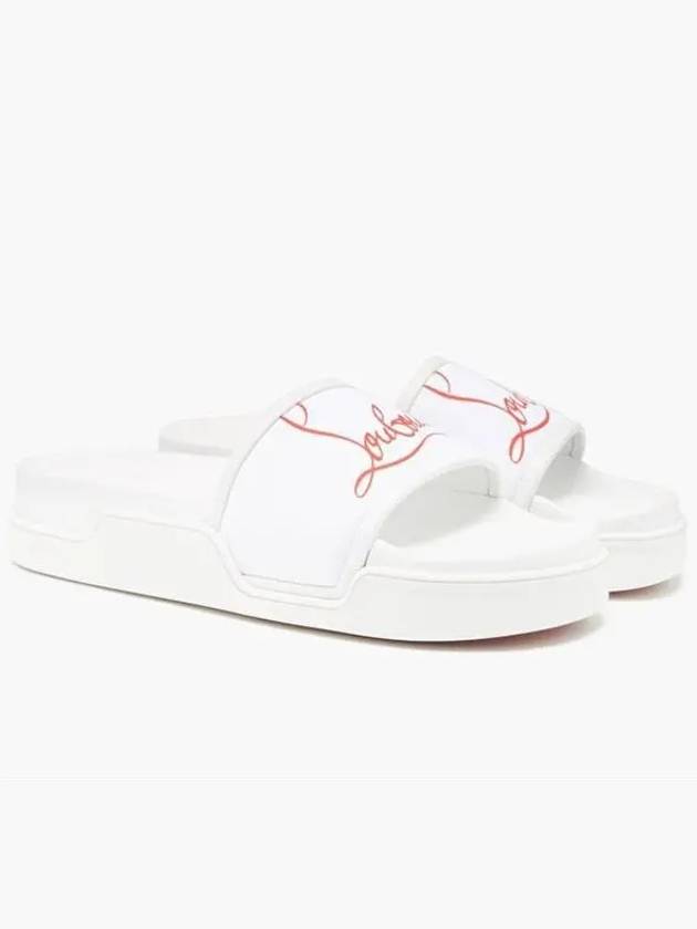 Logo Print Slipper White - CHRISTIAN LOUBOUTIN - BALAAN 2