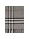 Giant Check Cashmere Scarf Grey - BURBERRY - BALAAN 3