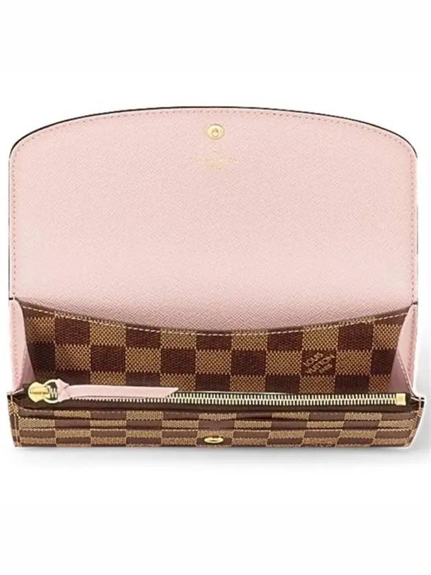 Emilie Damier Long Wallet Rose Ballerine - LOUIS VUITTON - BALAAN 4