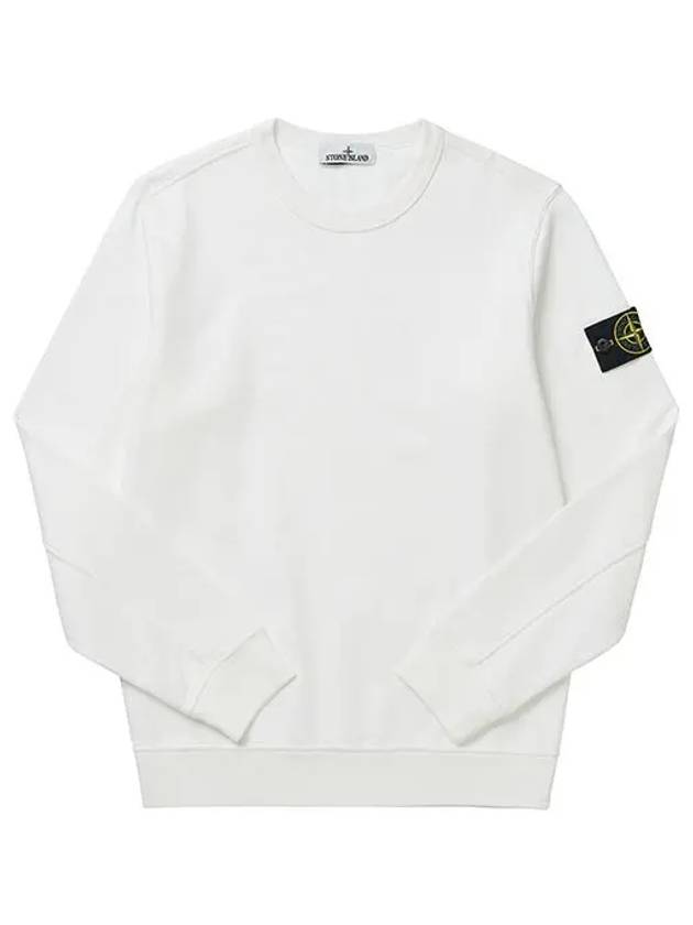 Wappen Patch Crew Neck Cotton Sweatshirt White - STONE ISLAND - BALAAN 2