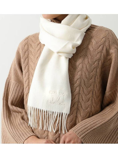 Women's Wsdalia Fringe Cashmere Muffler Ivory - MAX MARA - BALAAN 2