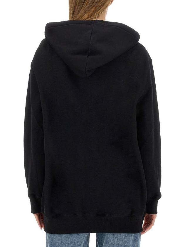 Oversized Embroidered Curb Hoodie Black - LANVIN - BALAAN 4