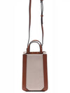 V Logo Mini Shoulder Bag Brown Ivory - VALENTINO - BALAAN 5