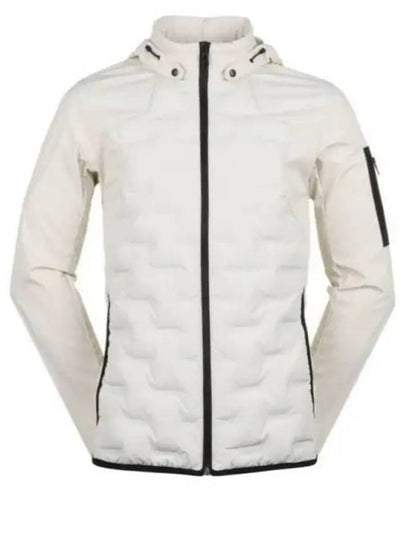 Pattern Padded Hooded Jacket White - HUGO BOSS - BALAAN 2