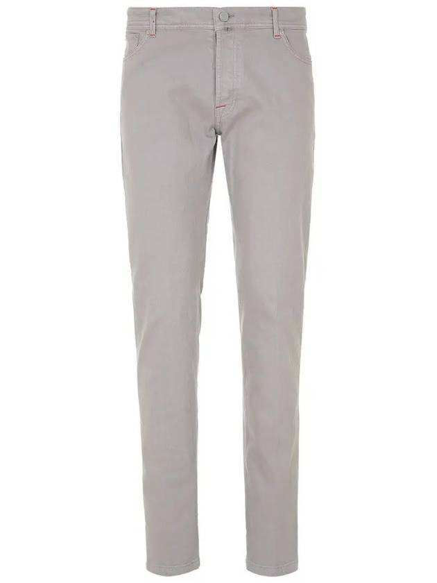 Men's Cotton Straight Jeans Grey - KITON - BALAAN 3