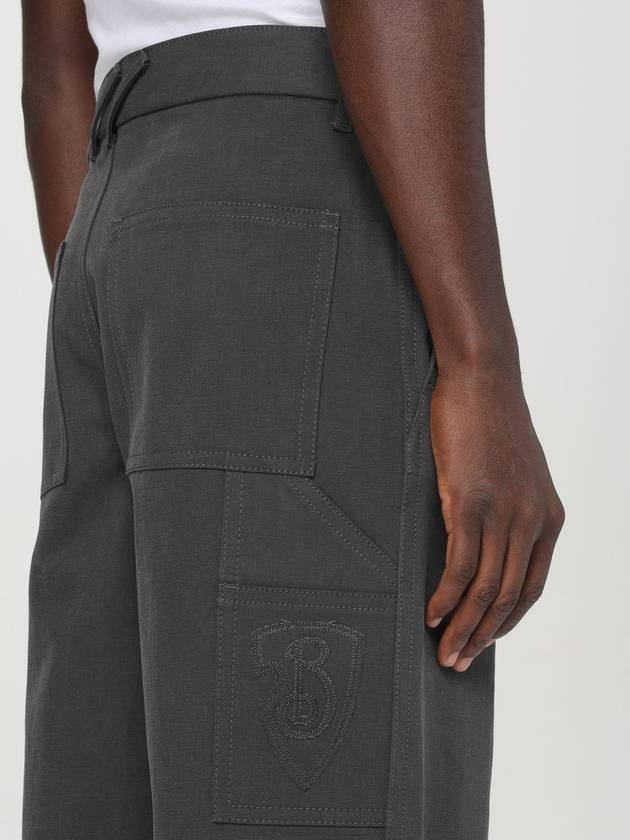 Cotton Carpenter Straight Pants Black - BURBERRY - BALAAN 5