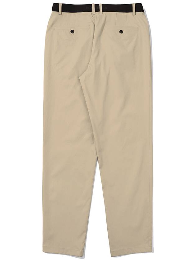 Basic straight fit one tuck pants BEIGE MAN - MALBON GOLF - BALAAN 2