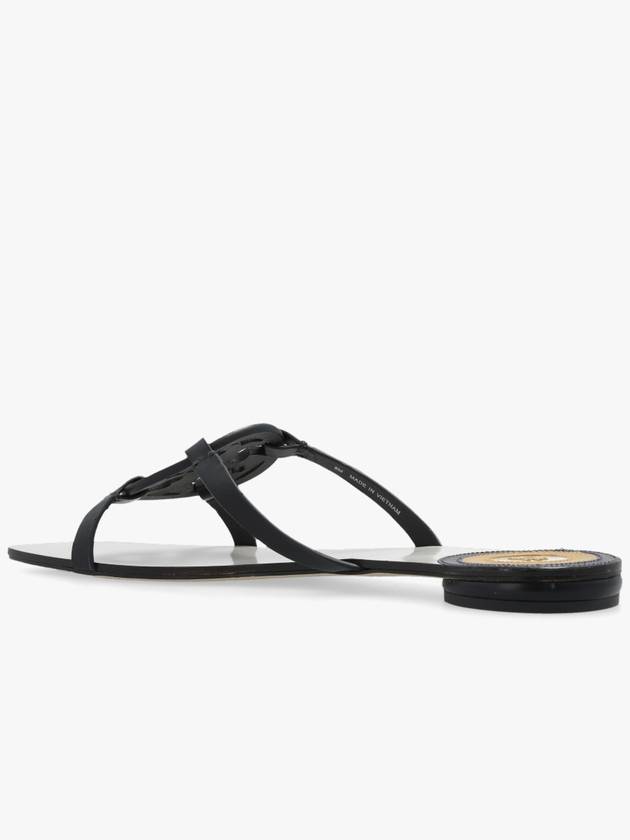 Tory Burch ‘Miller’ Leather Slides, Women's, Black - TORY BURCH - BALAAN 5