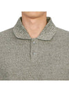 Men's Collar Cotton Blend Short Sleeve PK Shirt Khaki - THEORY - BALAAN 7