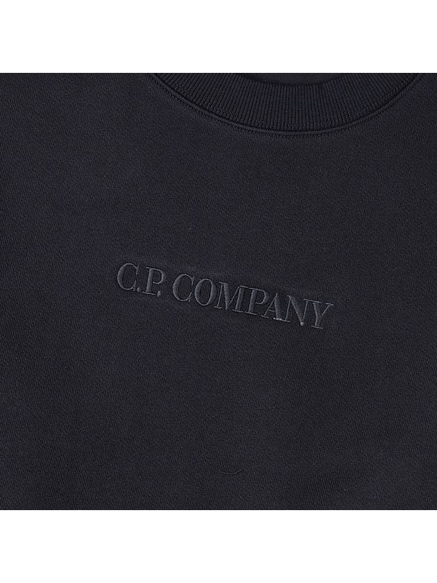 Embroidered Logo Cotton Sweatshirt Black - CP COMPANY - BALAAN 7