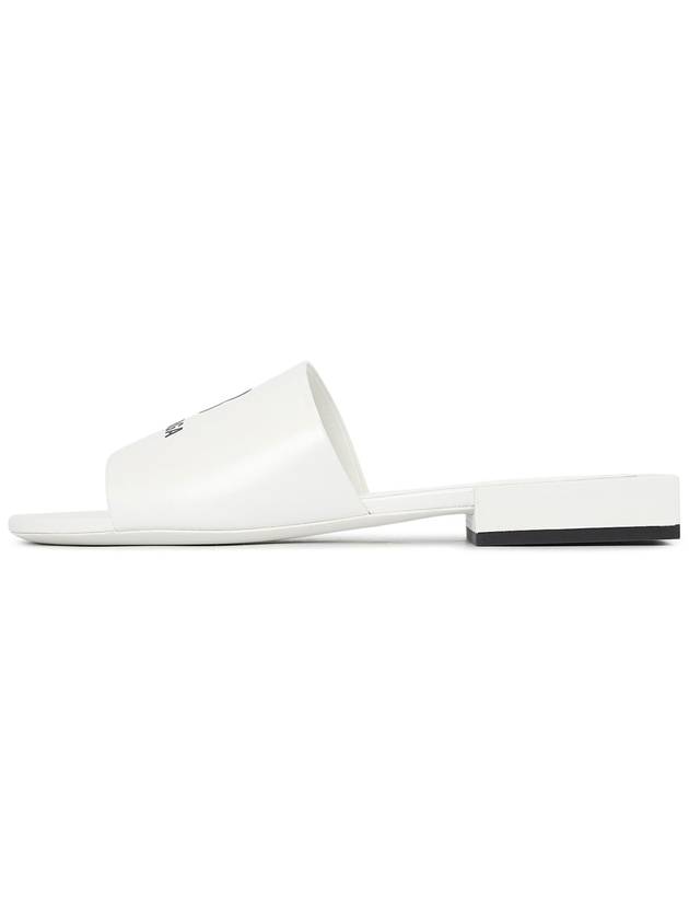 BB Logo Mule White - BALENCIAGA - BALAAN.