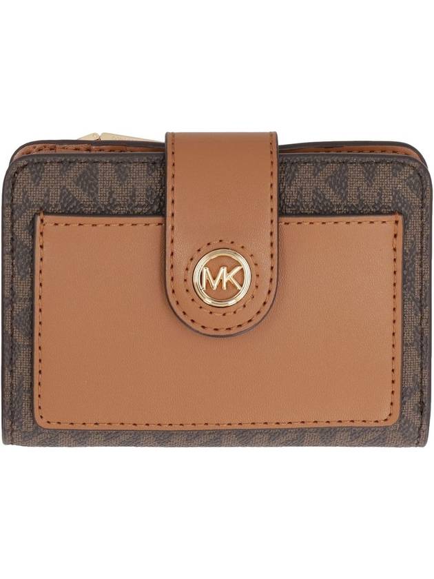 Canvas half wallet dark brown - MICHAEL KORS - BALAAN 3