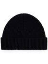 Heart Logo Wool Beanie Black - AMI - BALAAN 3