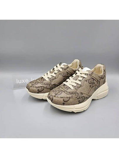 100 Rhyton Low Top Sneakers Beige - GUCCI - BALAAN 2