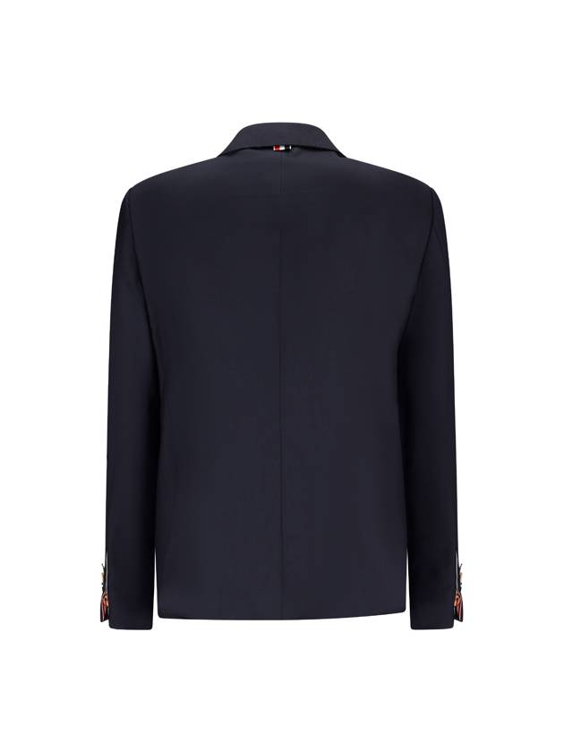 Three Stripe Tab Wool Blazer Jacket Navy - THOM BROWNE - BALAAN 3