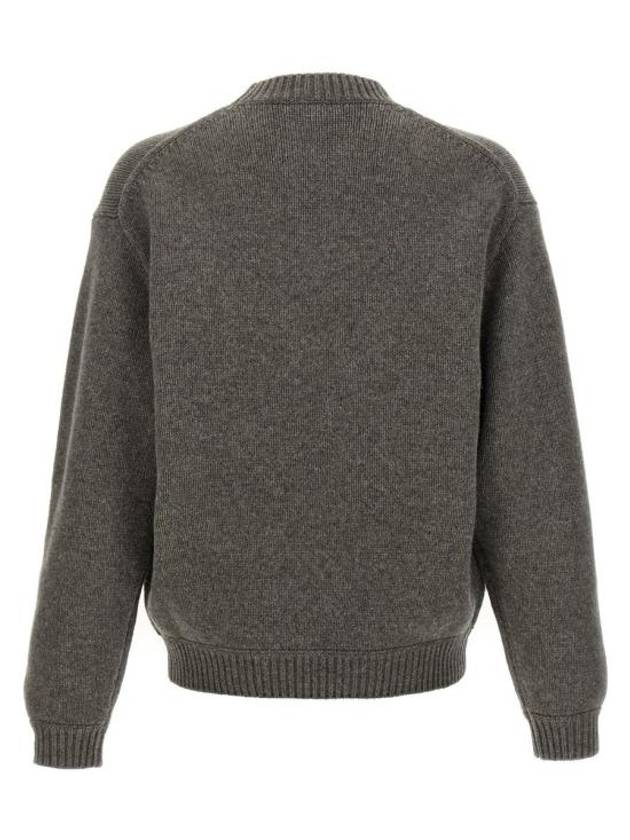 Lucky Tiger Genderless Wool Knit Top Stone Grey - KENZO - BALAAN 3