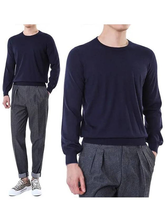 Wool Cashmere Knit Top Navy - BRUNELLO CUCINELLI - BALAAN 2