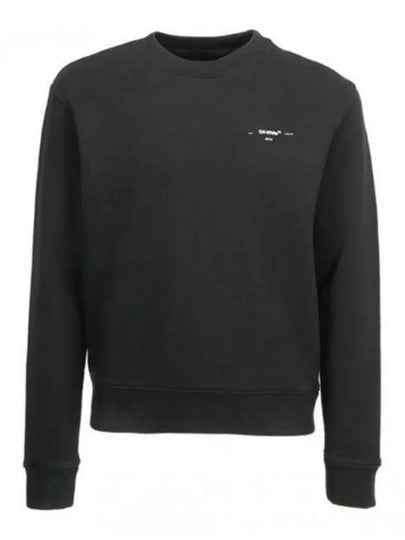 Arrow Logo Slim Crew Neck Sweatshirt Black - OFF WHITE - BALAAN 2